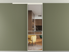 Перегородка Формато вдоль стены на потолок 1 створка