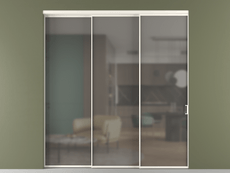 Перегородка Formato внутри проёма 3 створки с синхронным механизмом