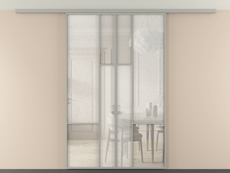 Перегородка Мозаик вдоль стены на потолок 2 створки