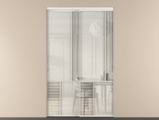 Перегородка Мозаик внутри проёма 2 створки