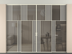 Перегородка Мозаик внутри проёма скрытое крепление в потолок 4 створки