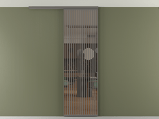 Перегородка Формато вдоль стены на потолок 1 створка