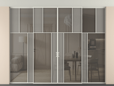 Перегородка Мозаик внутри проёма скрытое крепление в потолок 4 створки