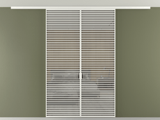 Перегородка Формато вдоль стены на потолок 2 створки