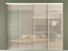 Перегородка Формато внутри проёма 4 створки с синхронным механизмом