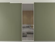 Перегородка Формато вдоль стены на потолок 1 створка