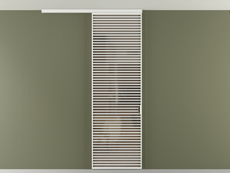 Перегородка Формато вдоль стены на потолок 1 створка