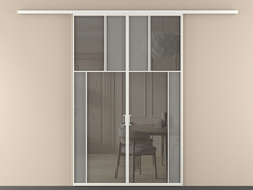 Перегородка Мозаик вдоль стены 2 створки