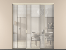 Перегородка Мозаик внутри проёма 3 створки