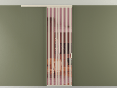 Перегородка Formato вдоль стены на потолок одностворчатая