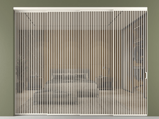 Перегородка Формато внутри проёма 4 створки с синхронным механизмом