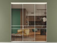 Перегородка Formato внутри проёма 3 створки