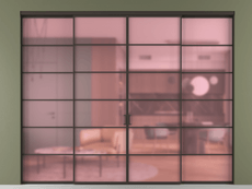 Перегородка Формато внутри проёма 4 створки