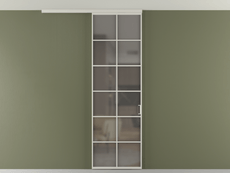 Перегородка Формато вдоль стены на потолок 1 створка