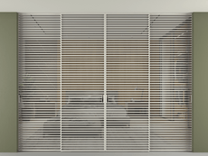 Перегородка Формато внутри проёма скрытое крепление в потолок 4 створки