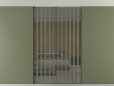 Перегородка Формато внутри проёма скрытое крепление в потолок 2 створки