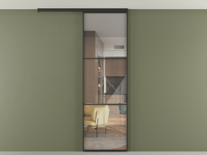 Перегородка Формато вдоль стены на потолок 1 створка