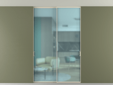 Перегородка Formato внутри проёма двустворчатая со скрытым креплением в потолок