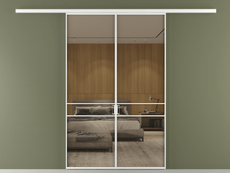 Перегородка Формато вдоль стены 2 створки