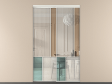 Перегородка Mosaic внутри проёма 2 створки