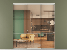 Перегородка Формато внутри проёма 3 створки