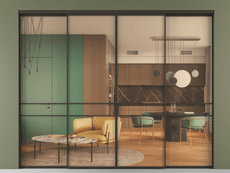 Перегородка Формато внутри проёма 4 створки