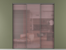 Перегородка Formato внутри проёма 3 створки