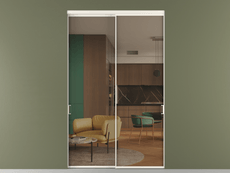 Перегородка Formato внутри проёма 2 створки