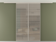 Перегородка Формато вдоль стены на потолок 2 створки