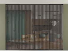 Перегородка Формато внутри проёма скрытое крепление в потолок 4 створки