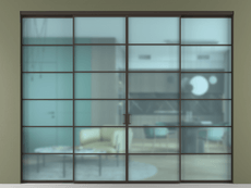 Перегородка Formato внутри проёма 4 створки