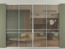 Перегородка Формато внутри проёма скрытое крепление в потолок 4 створки