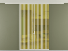 Перегородка Formato вдоль стены на потолок 2 створки