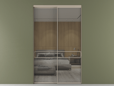 Перегородка Formato внутри проёма 2 створки