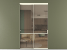 Перегородка Формато внутри проёма 2 створки