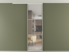 Перегородка Формато вдоль стены на потолок 1 створка