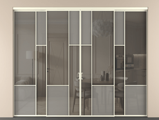 Перегородка Мозаик внутри проёма 4 створки