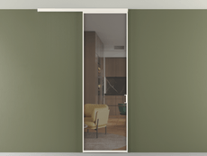 Перегородка Формато вдоль стены на потолок 1 створка