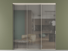 Перегородка Formato внутри проёма 3 створки с синхронным механизмом