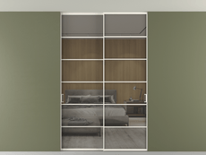 Перегородка Formato внутри проёма скрытое крепление в потолок 2 створки