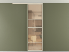 Перегородка Formato вдоль стены на потолок одностворчатая