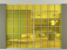 Перегородка Formato внутри проёма скрытое крепление в потолок 4 створки