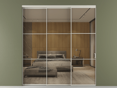 Перегородка Формато внутри проёма 3 створки с синхронным механизмом