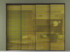 Перегородка Формато внутри проёма 4 створки с синхронным механизмом