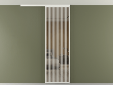 Перегородка Формато вдоль стены на потолок 1 створка