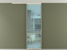 Перегородка Formato вдоль стены на потолок одностворчатая