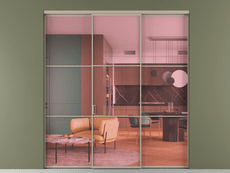 Перегородка Formato внутри проёма 3 створки