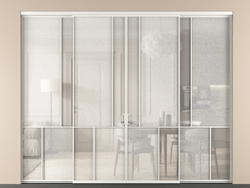 Перегородка Мозаик внутри проёма 4 створки