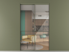 Перегородка Формато внутри проёма 2 створки