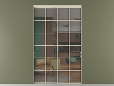 Перегородка Формато внутри проёма 2 створки